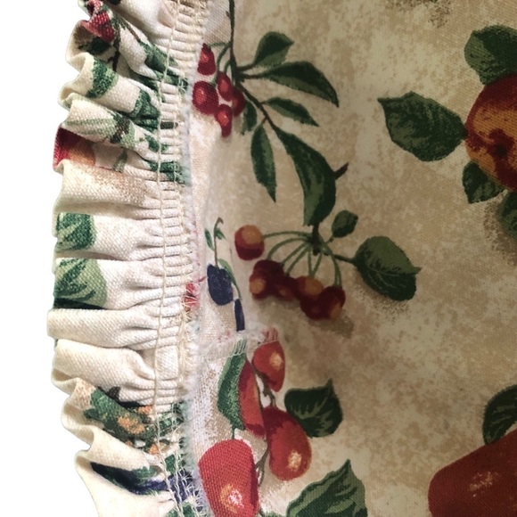 Longaberger Fruit Medley Pleated Bread Basket Liner Rectangle 14” Country Home - Picture 4 of 5